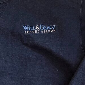 Vintage - Will & Grace Sweatshirt - 1999 - Size XL - Navy - Champion - Unisex